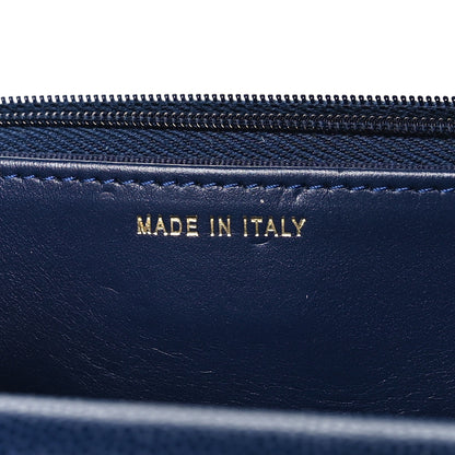 Chanel Caviar Quilted Crystal Enamel CC Wallet On Chain WOC Navy 7 of 12