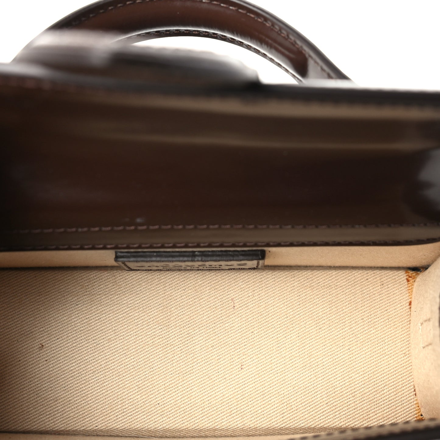 Glazed Calfskin Le Bambino Brown