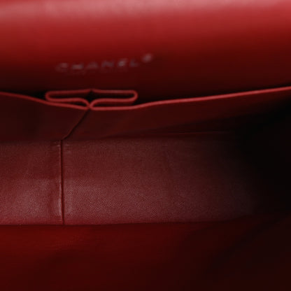 Chanel Caviar Quilted Maxi Double Flap Dark Red 4 of 9