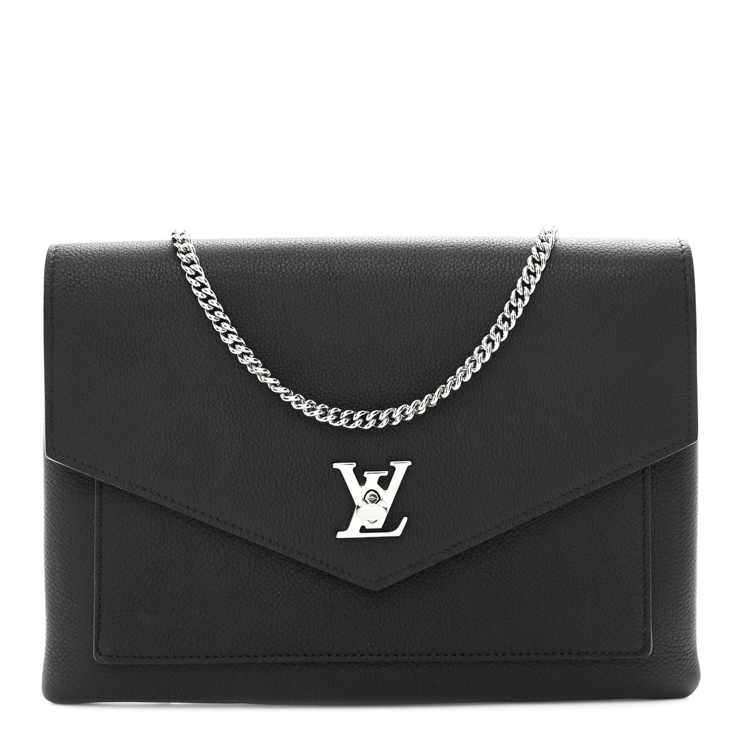 Soft Calfskin My Lockme Chain Pochette Black