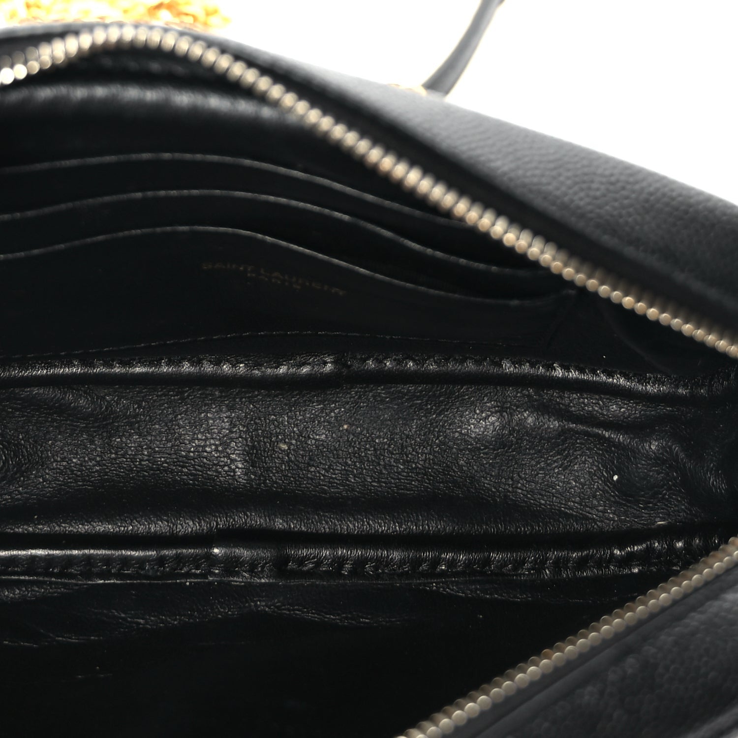 Saint Laurent Grain De Poudre Matelasse Monogram Mini Lou Camera Bag Black 4 of 9