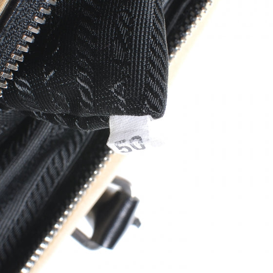 Tessuto Nylon Leather Travel Tote Lino Black