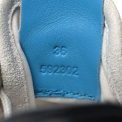 Loewe Fabric Suede Flow Retro Runner Sneakers 36 White Blue 6 of 7