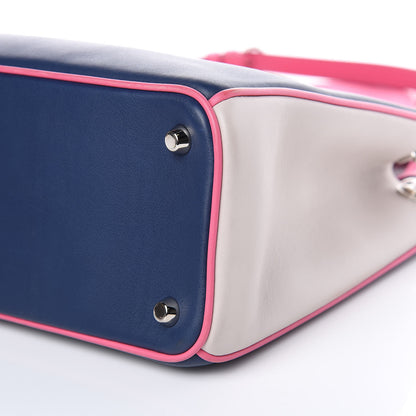 Christian Dior Smooth Calfskin Medium Tri-Color Diorissimo Bag Navy Pink 10 of 11