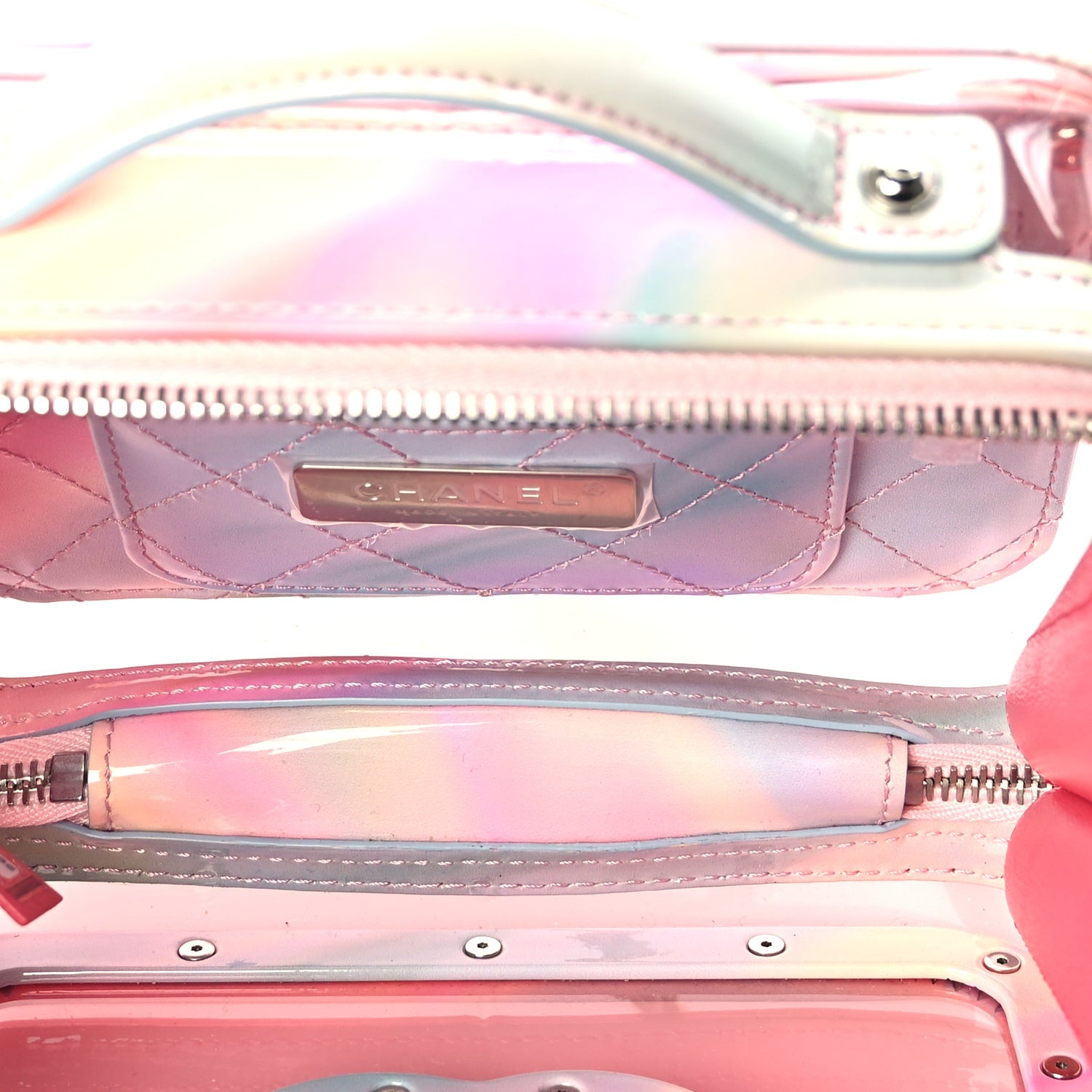 Chanel PVC Lambskin Filigree Small CC Filigree Vanity Case Pink Multicolor 4 of 9