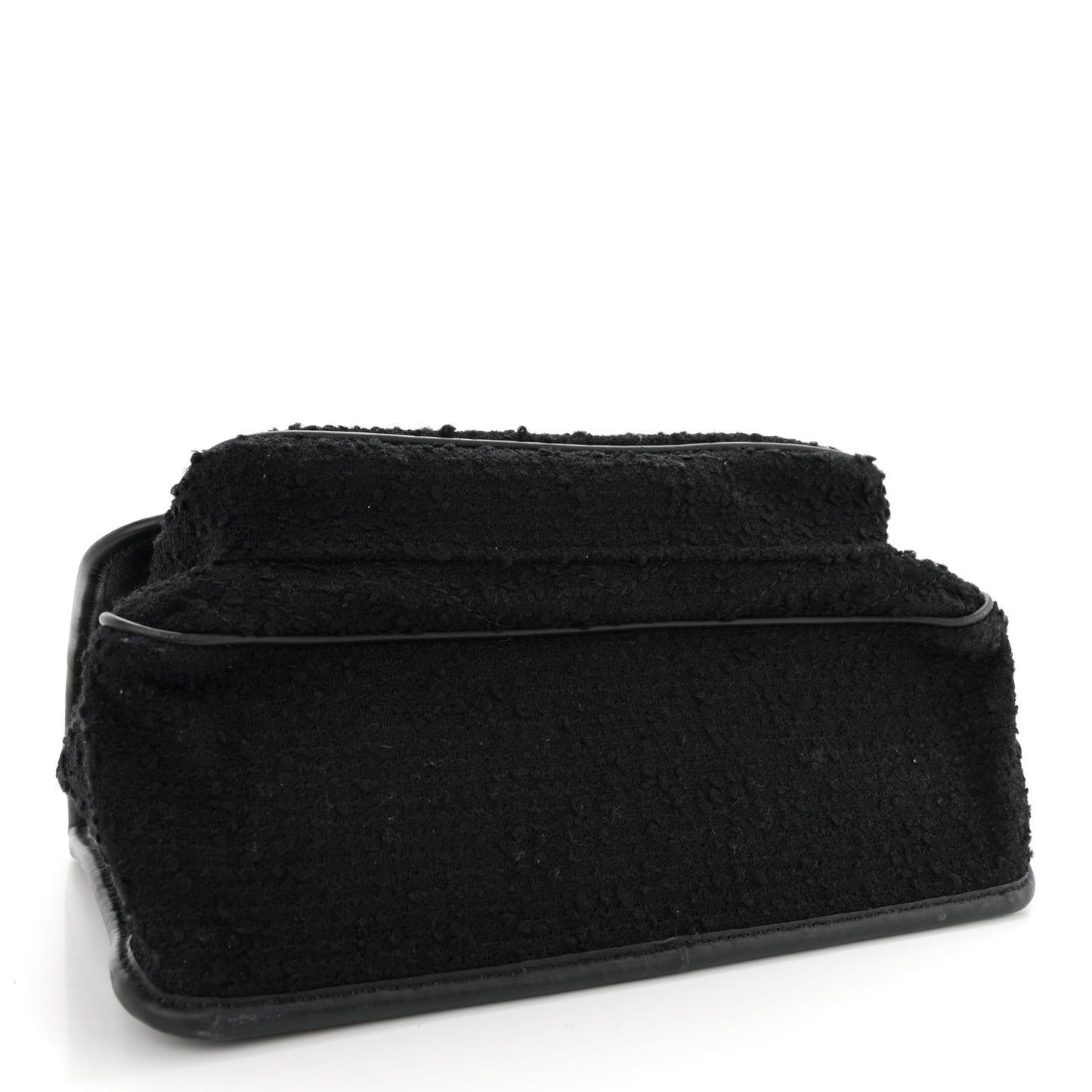 Boucle Tweed Monogram Medium Niki Chain Satchel Black