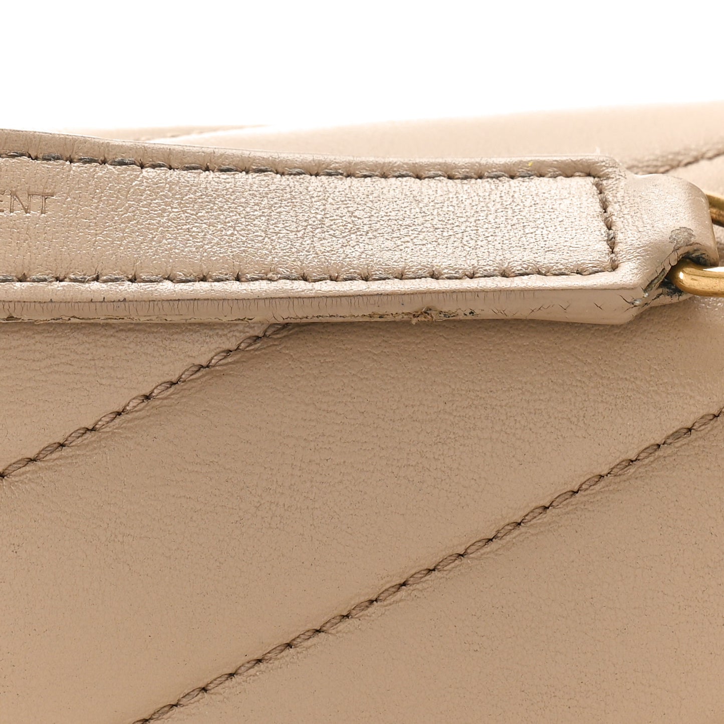 Calfskin Y Quilted Monogram Medium Loulou Chain Satchel Dark Beige