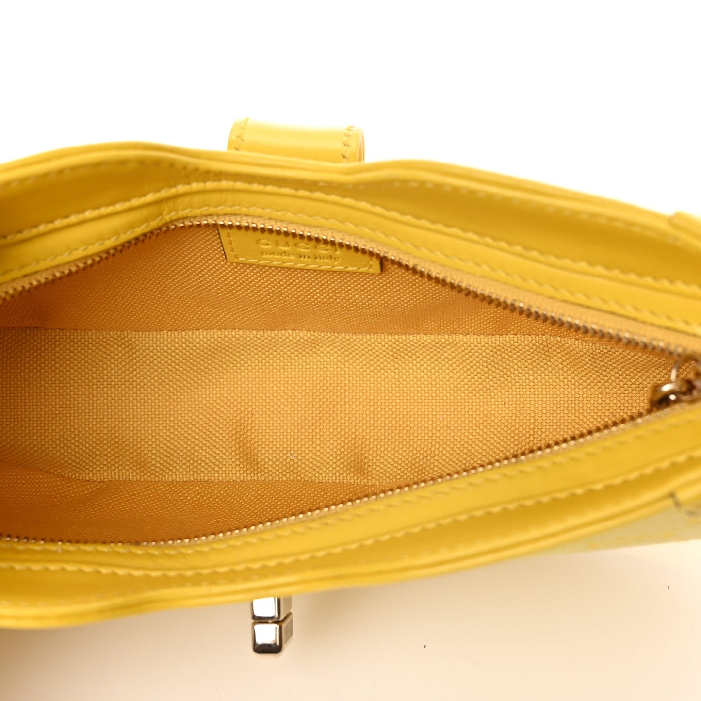 Calfskin Monogram Mini Moon Side Shoulder Bag Yellow