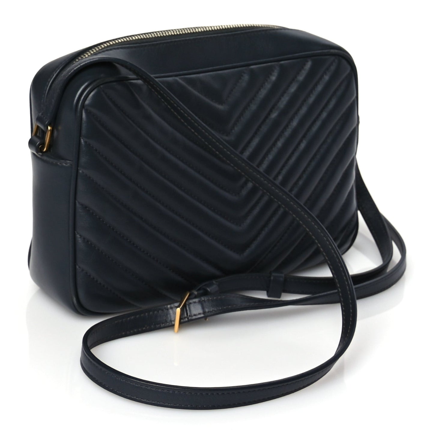 Calfskin Matelasse Monogram Lou Camera Bag  Navy