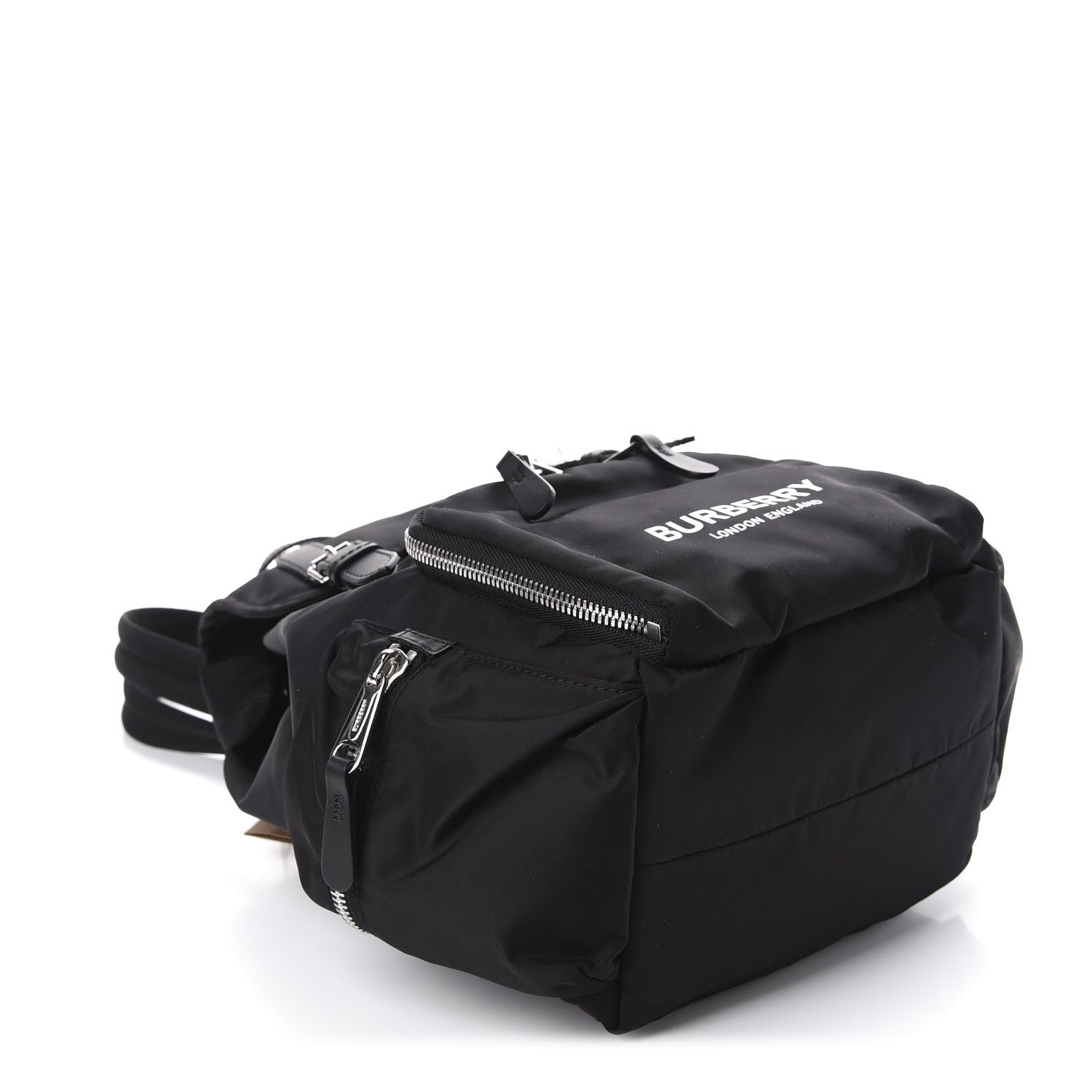 Burberry Nylon Logo Print Medium Rucksack Backpack Black 3 of 8