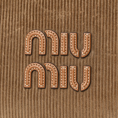 Miu Miu Corduroy Large Beau Top Handle Bag Cinnamon 6 of 8