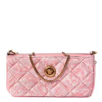 Versace Jacquard Barocco Quilted Medusa Crossbody Pink 1 of 8