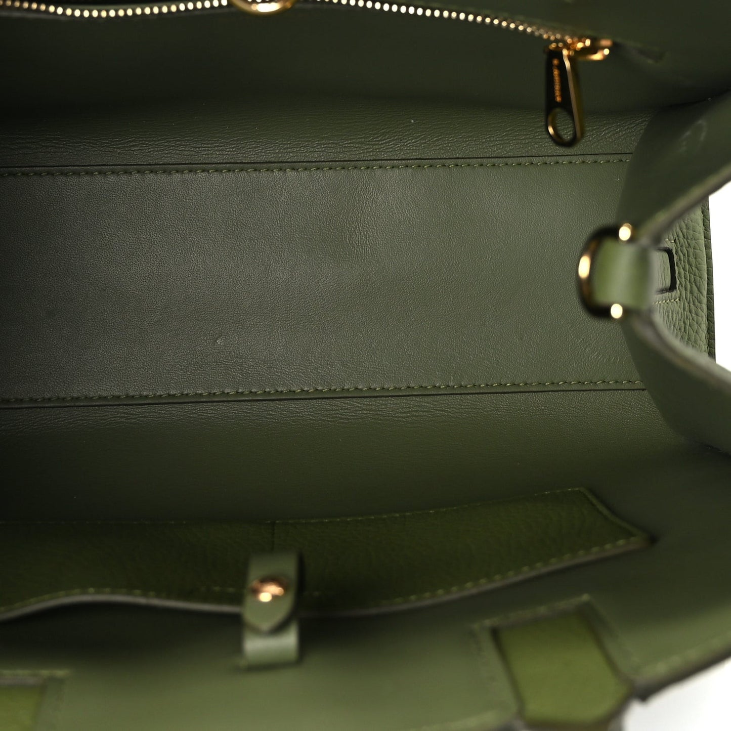 Grained Calfskin Mini Frances Tote Spruce Green