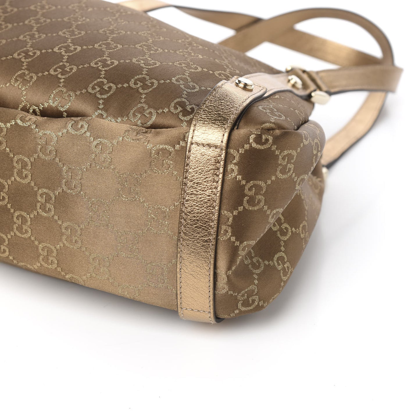 Satin Monogram Medium Abbey Shoulder Bag Bronze