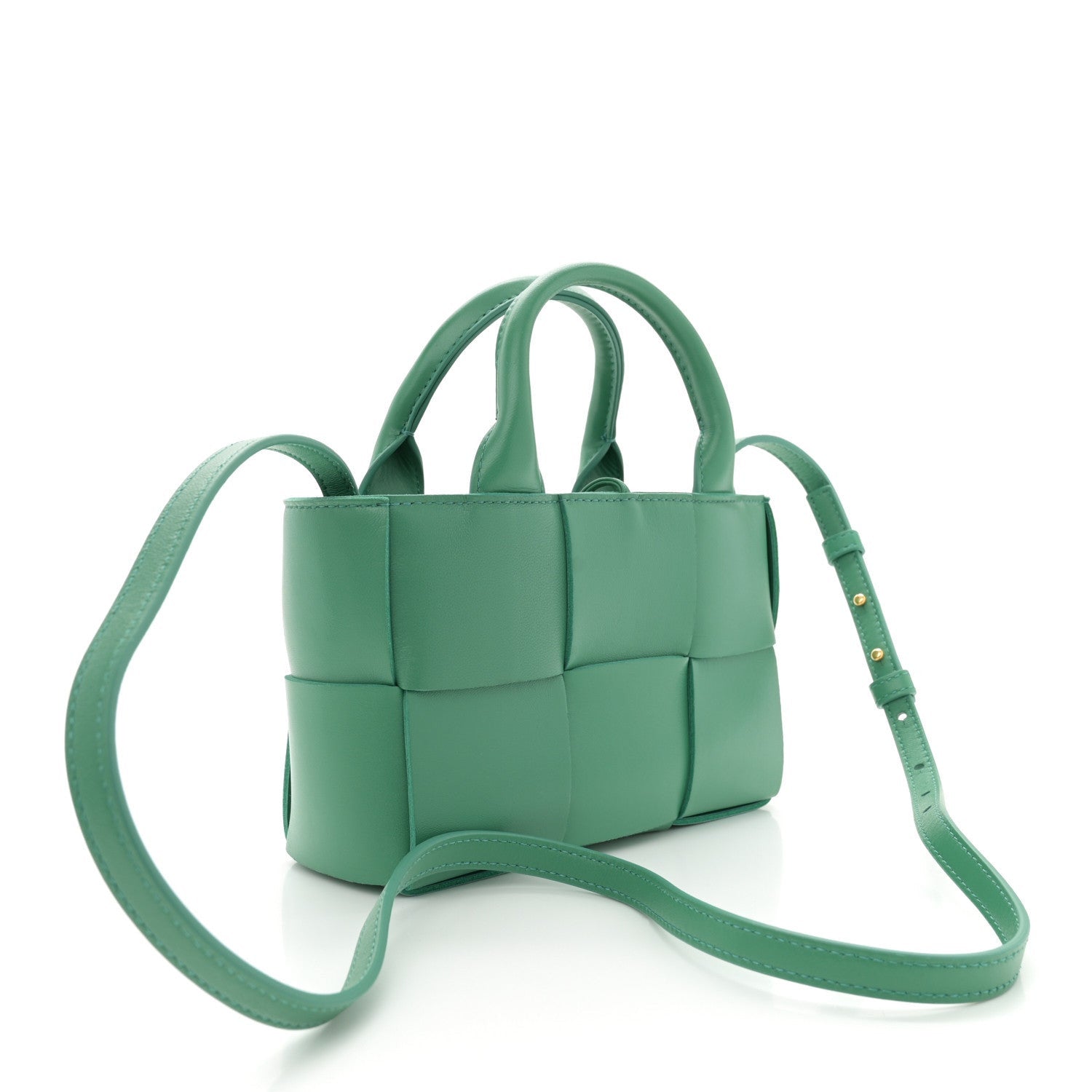 Bottega Veneta Nappa Maxi Intreccio Mini Arco Tote Green 4 of 7