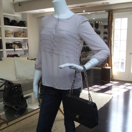 Quilted Lambskin Flap Navy