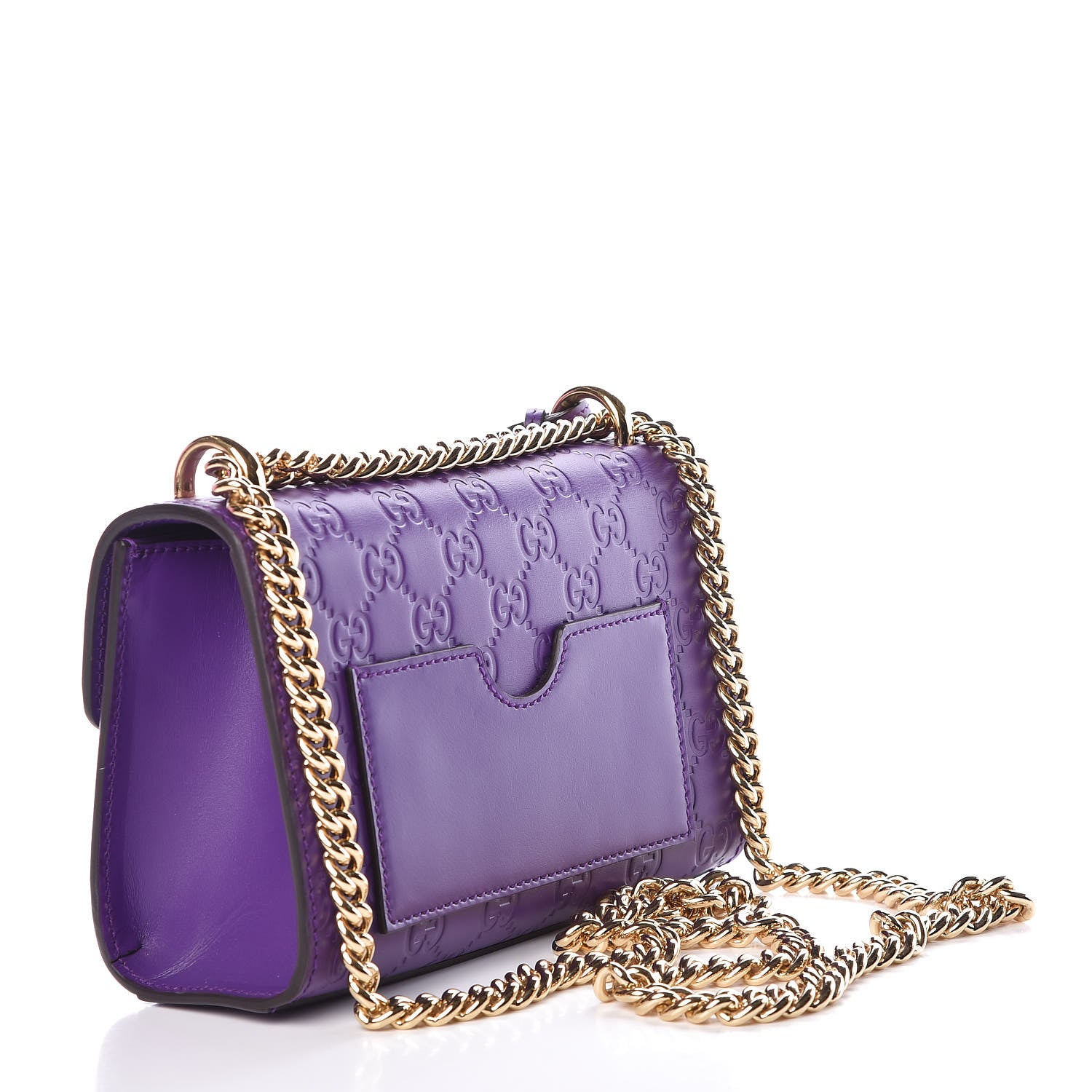 Gucci Guccissima Small Padlock Shoulder Bag Purple 3 of 10