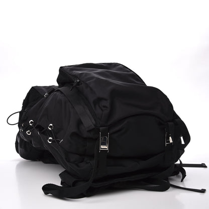 Prada Tessuto Nylon Double Buckle Backpack Black 3 of 8