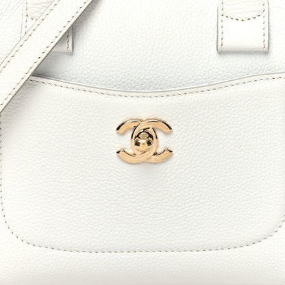 Chanel Grained Calfskin Mini Neo Executive Shopper Tote White 9 of 13