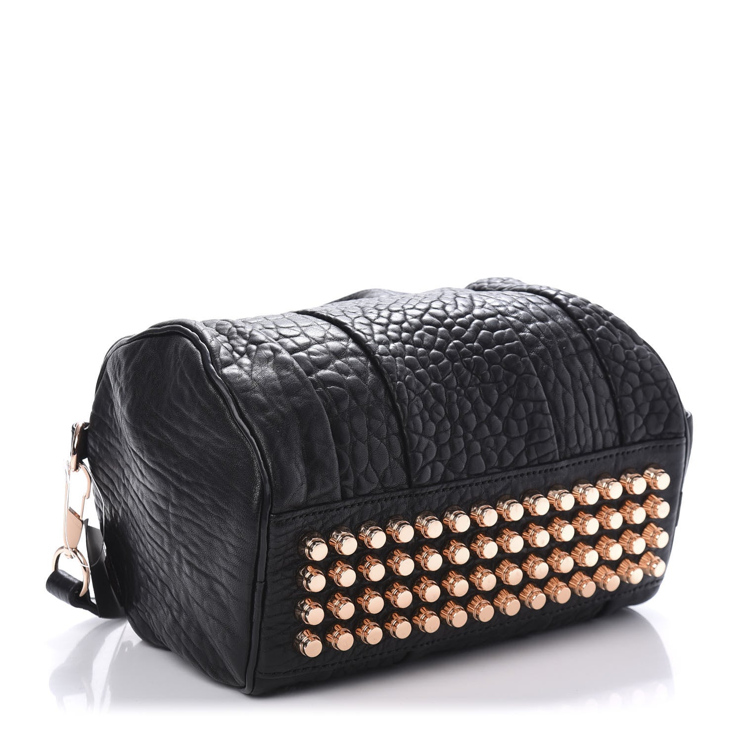 Alexander Wang Pebbled Lambskin Rockie Black Rose Gold Hardware 4 of 9