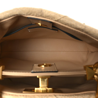 Valentino Garavani Raffia Small Roman Stud The Handle Bag Natural 5 of 9