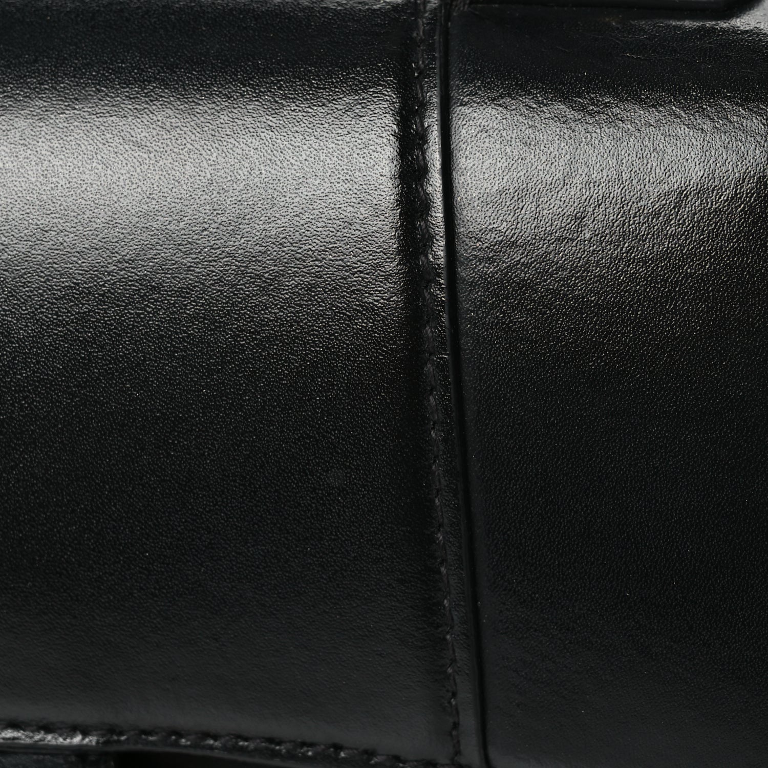 Balenciaga Shiny Box Calfskin Hourglass Top Handle Bag XS Black 6 of 11