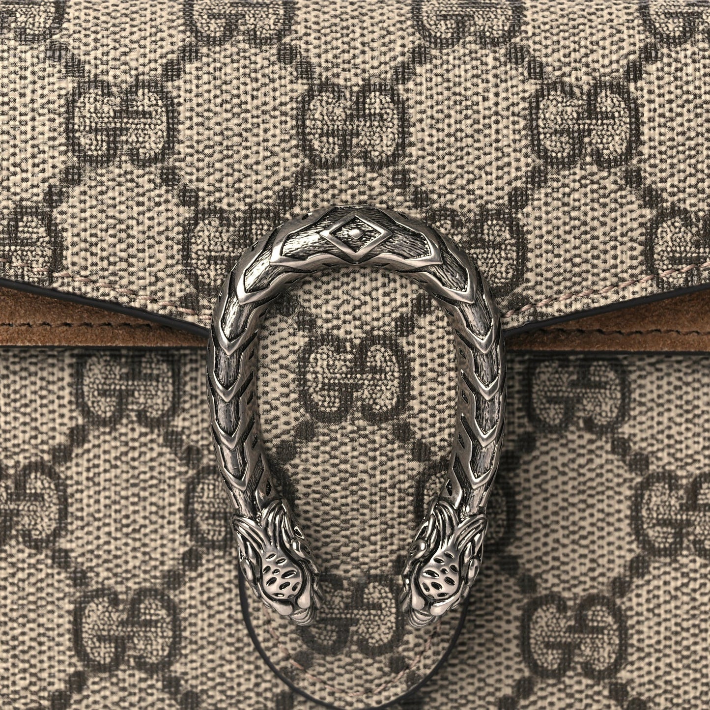 GG Supreme Monogram Super Mini Dionysus Shoulder Bag Taupe