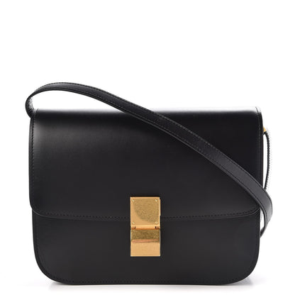 Celine Box Calfskin Medium Classic Box Flap Bag Black 1 of 8