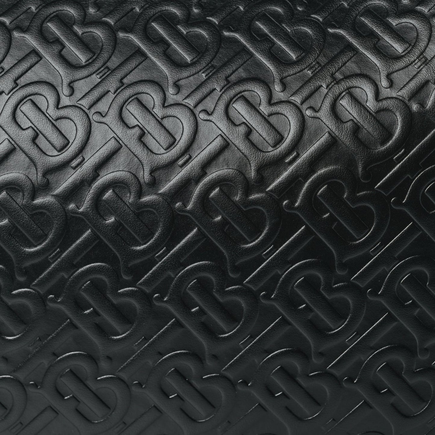 Calfskin Embossed Monogram Medium Belt Bag  Black