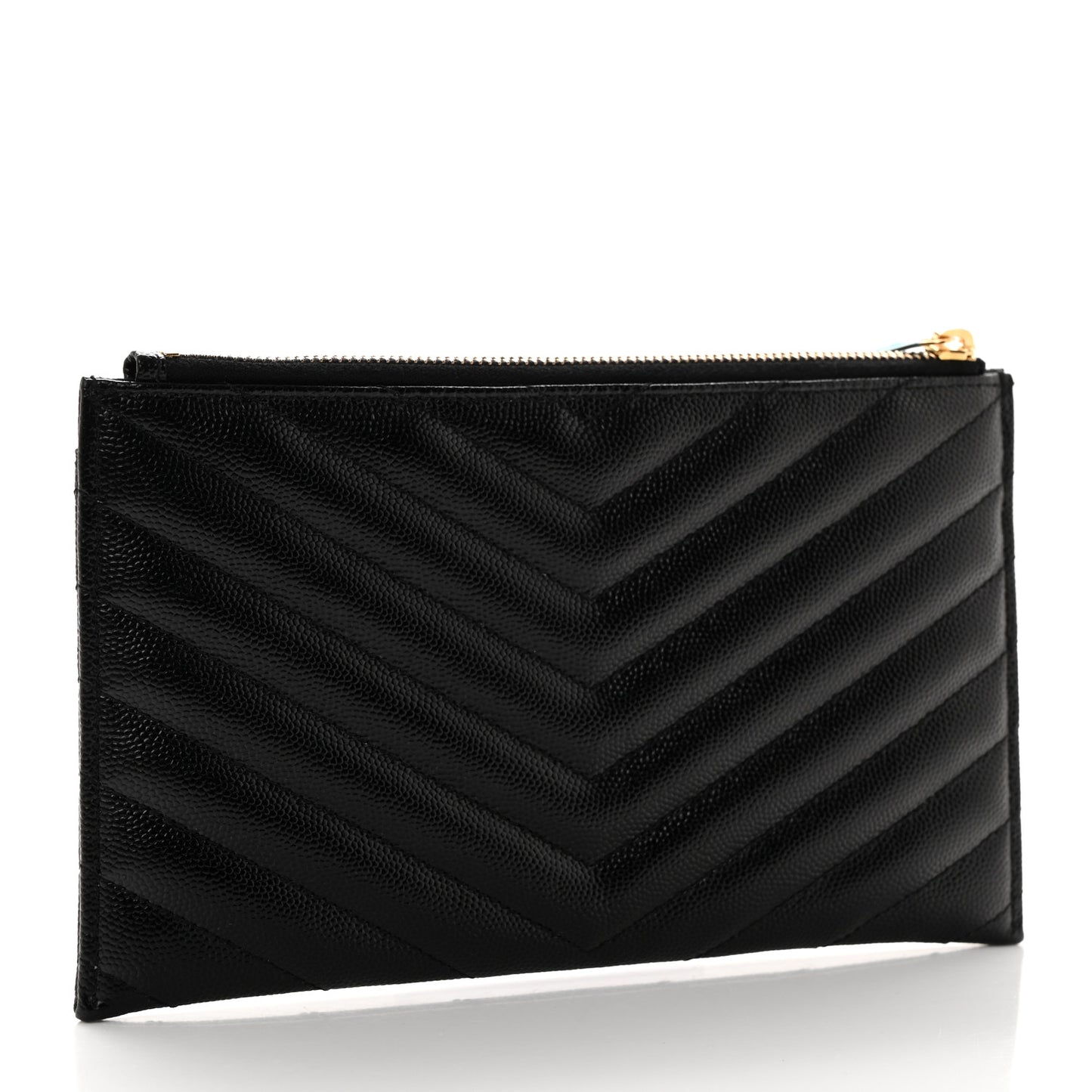 Grain De Poudre Chevron Monogram Bill Pouch Black