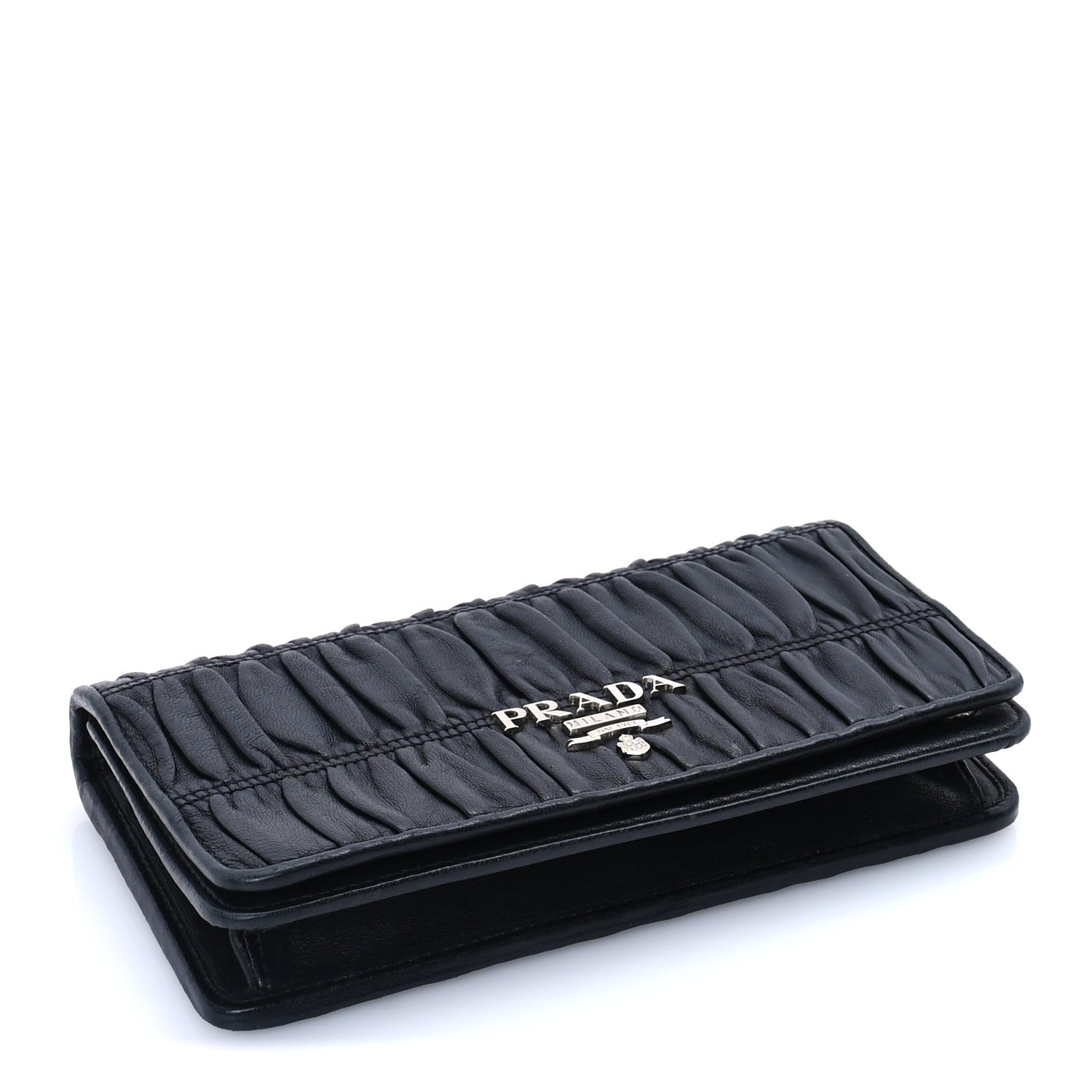 Prada Nappa Gaufre Wallet On Chain  Black 3 of 7