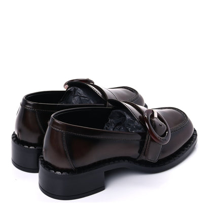 Prada Spazzolato Fume Sienna Loafers 37  Bruciato 4 of 9