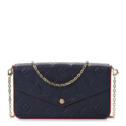 Louis Vuitton Empreinte Pochette Felicie Chain Wallet Marine Rouge 1 of 8