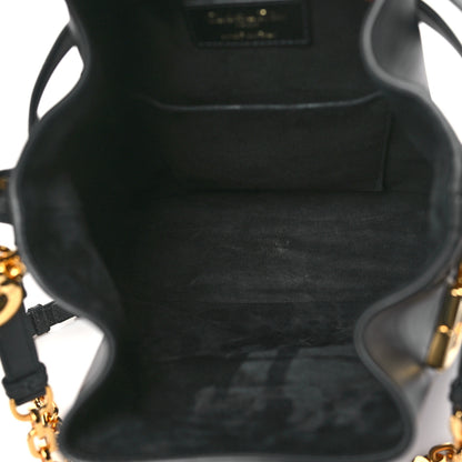 Christian Dior Calfskin CD Embossed Medium C'est Chain Bucket Bag Black 5 of 9