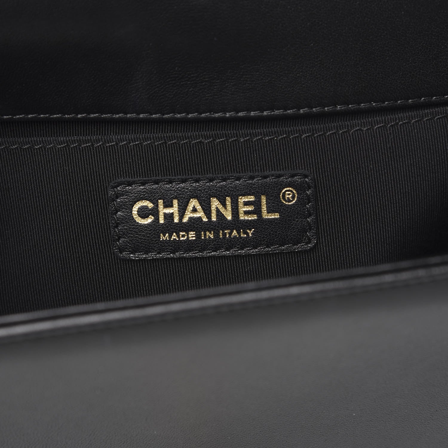 Chanel Lambskin Chevron Quilted Medium Boy Flap Black 7 of 12