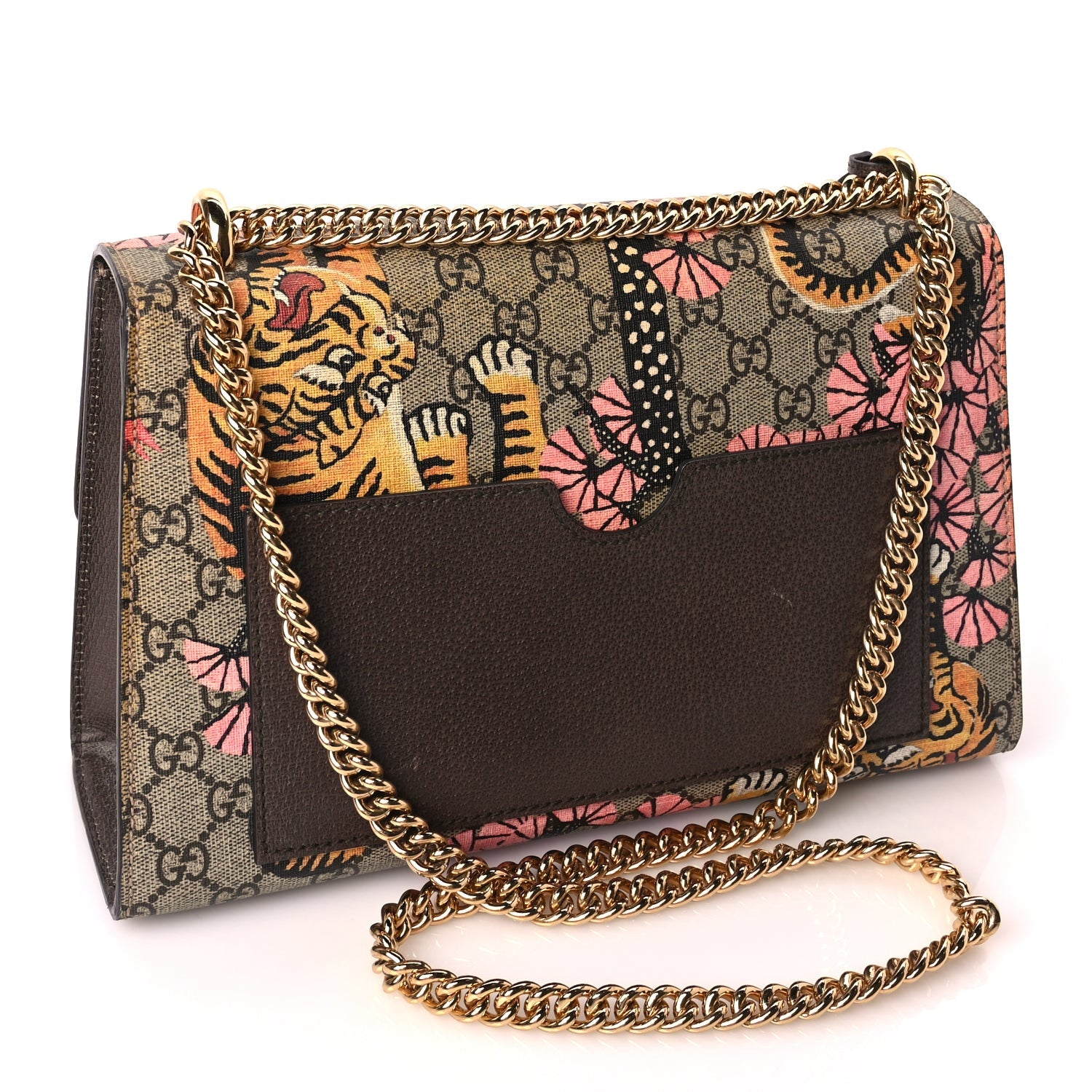 Gucci GG Supreme Monogram Bengal Medium Padlock Shoulder Bag Beige Pink 2 of 9
