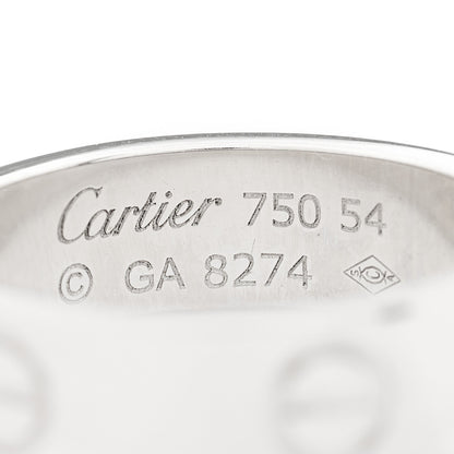Cartier 18K White Gold 5.5mm LOVE Ring 54 6.75 4 of 4