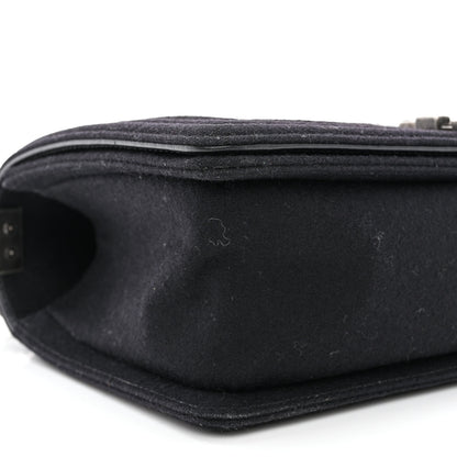 Chanel Wool Lambskin Embroidered Mosaic Medium Boy Flap Black 9 of 10