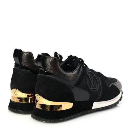 Louis Vuitton Suede Monogram Run Away Sneakers 35 Black 4 of 8
