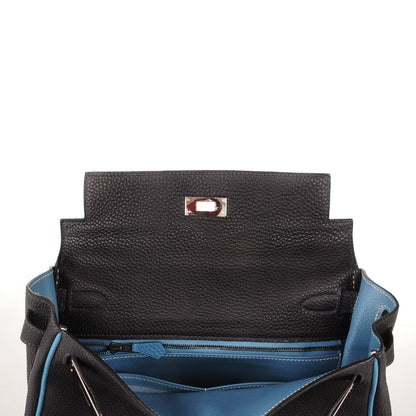 Hermes Togo Kelly Retourne 28 Indigo Blue Jean 24 of 25