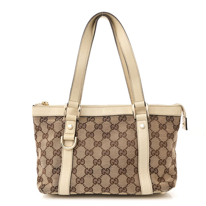 Gucci Monogram Small Abbey Tote Off White 1 of 10
