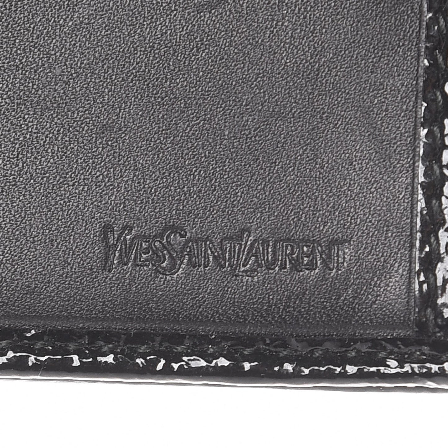 Textured Patent Belle De Jour Wallet Black