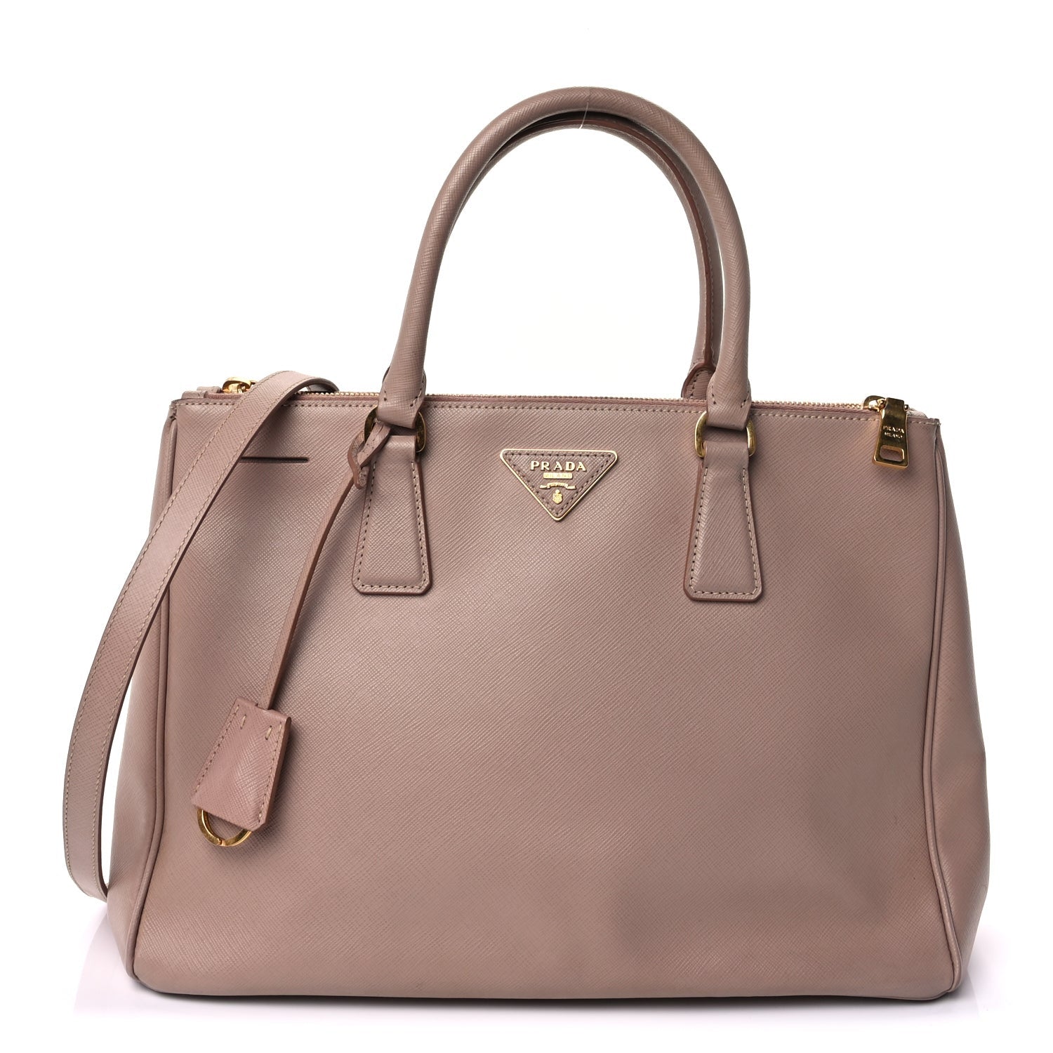 Prada Saffiano Medium Galleria Double Zip Tote  Beige 1 of 8
