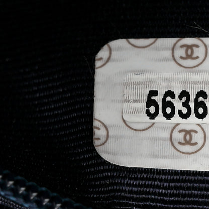 Chanel Lambskin Straw Basket Top Handle Bag Navy 8 of 15