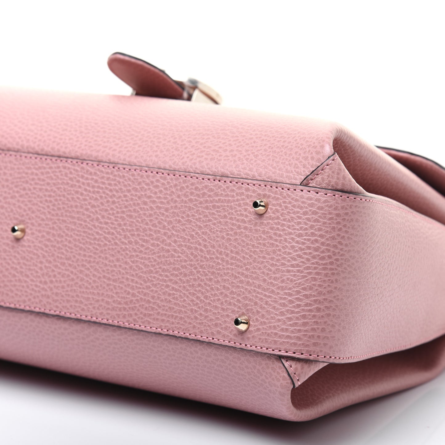 Dollar Calfskin Interlocking G Top Handle Shoulder Bag Soft Pink