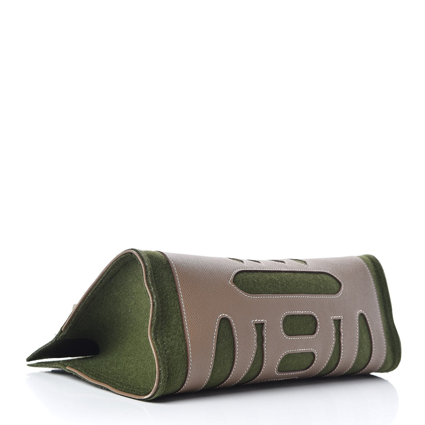 Epsom Felt Petit H Decoupe Basse PM Skeleton Tote Etoupe