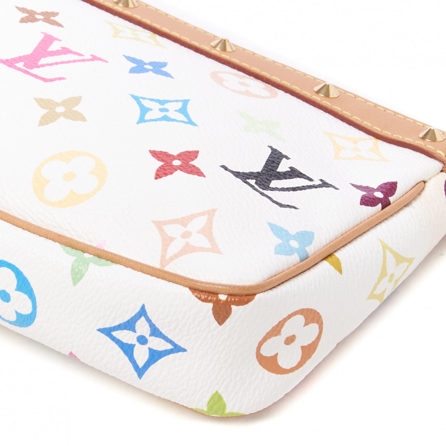 Monogram Multicolor Pochette Accessories White