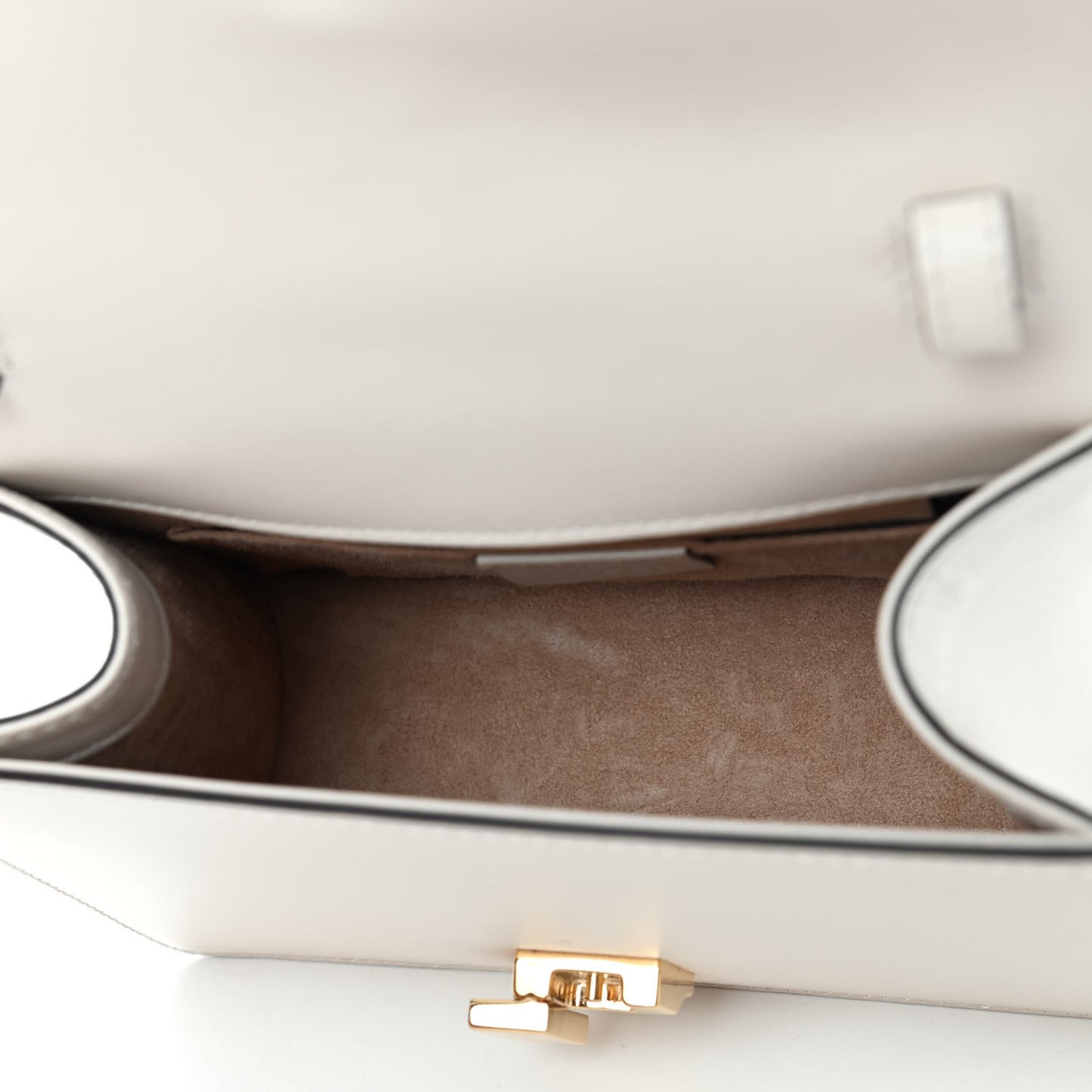 Calfskin Mini Sylvie Top Handle Bag White
