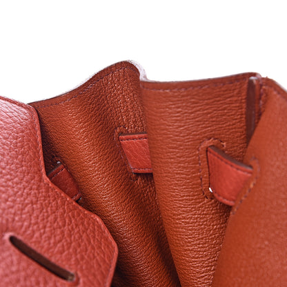 Hermes Taurillon Clemence Birkin 35 Rouge Venetian 14 of 46