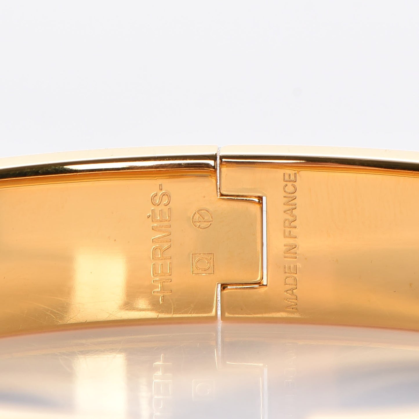 Enamel Narrow Clic Clac H Bracelet GM Black